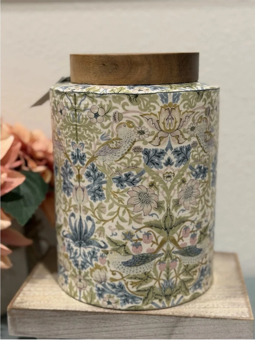 William Morris Strawberry Thief Pets Treat Jar